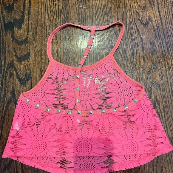 Pink bikini cover up/top - Picture 2 of 3